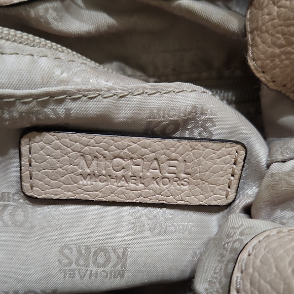 Michael Kors Blush Pebbled Leather Tassel Satchel - Picture 7 of 8